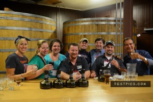 The entire 2beerguys family with Hugh Sisson and Jim Koch